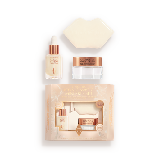 CHARLOTTES IKONISKE MAGIC MINI SKIN SET – HUDPLEIESETT I REISESTØRRELSE